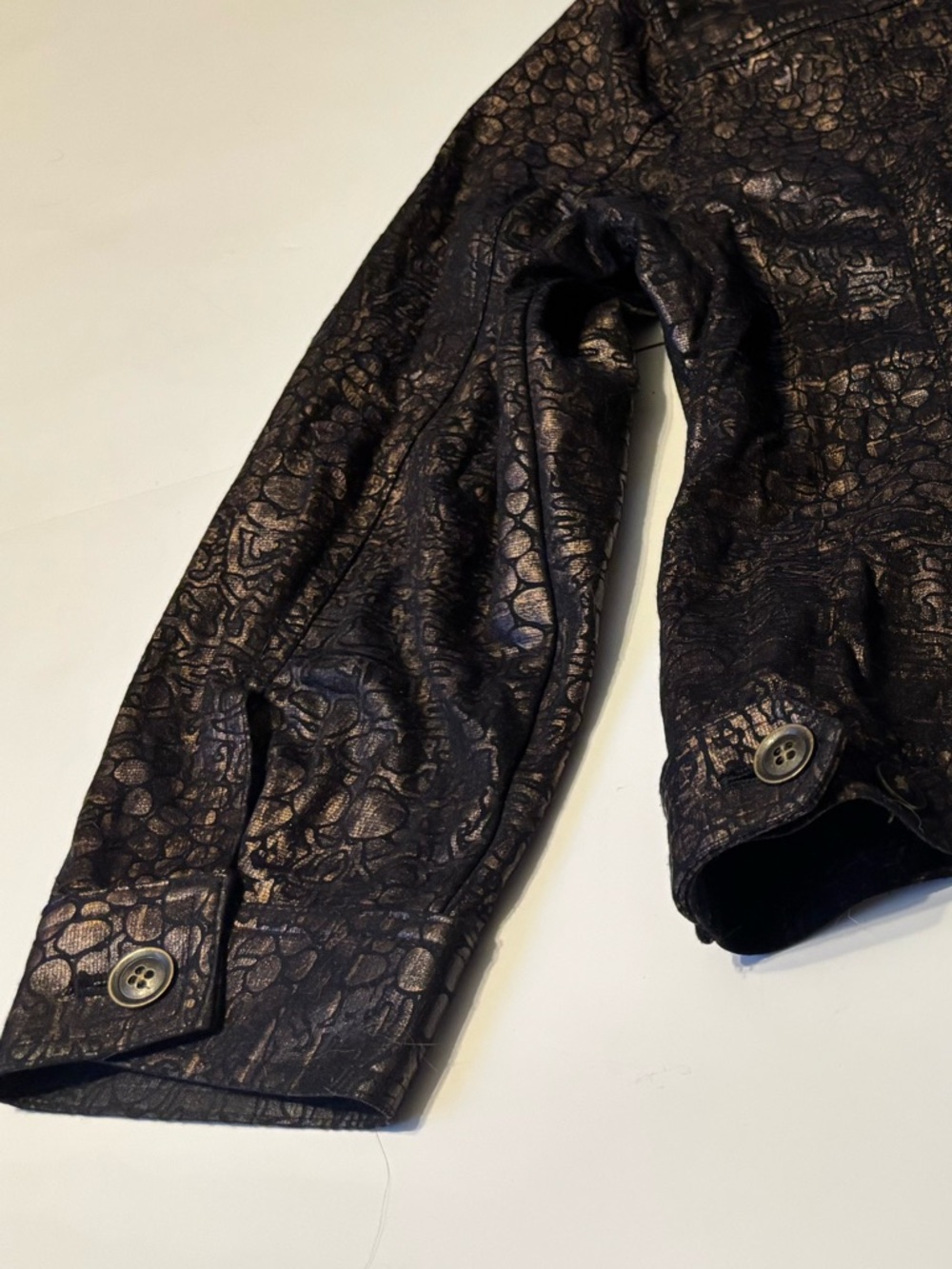 Ruby Rd. Metallic Black Cropped Utility Jacket - Picture 4 of 8